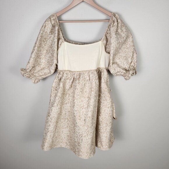 Mittoshop Floral Print Jacquard Cottagecore Boho Peasant Fairy Dress Size M #590 - Picture 8 of 12